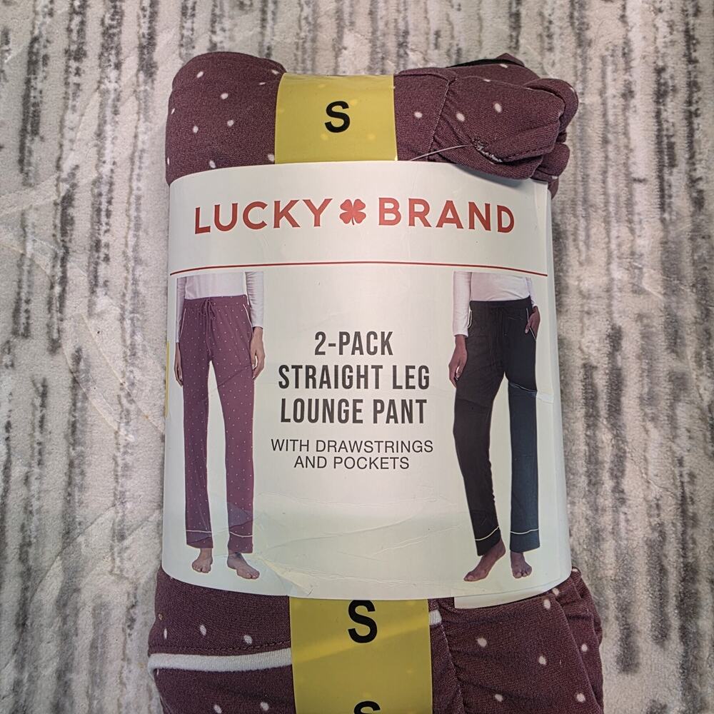 Lucky Brand Women Sz Small 2Pack Straight Leg Lounge Pant